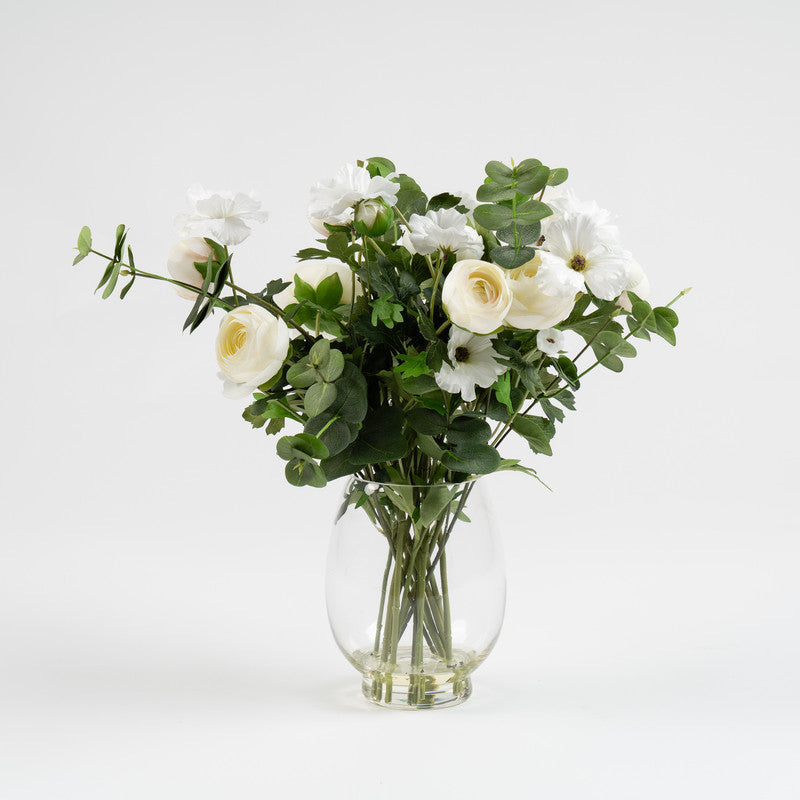 42cm Artificial Ranunculus Arrangement in Vase